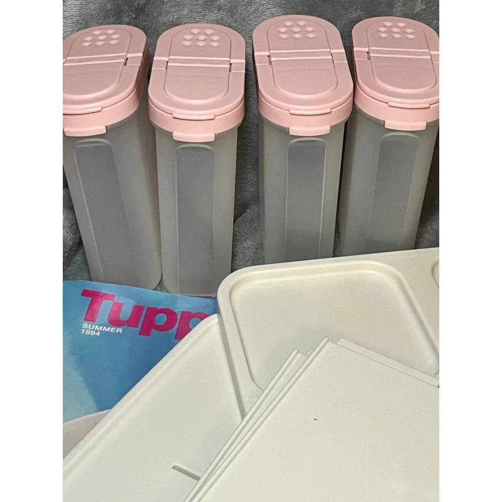Vintage Tupperware Spice Carousel Pink Modular Mates Lazy Susan Set 1994 NOS